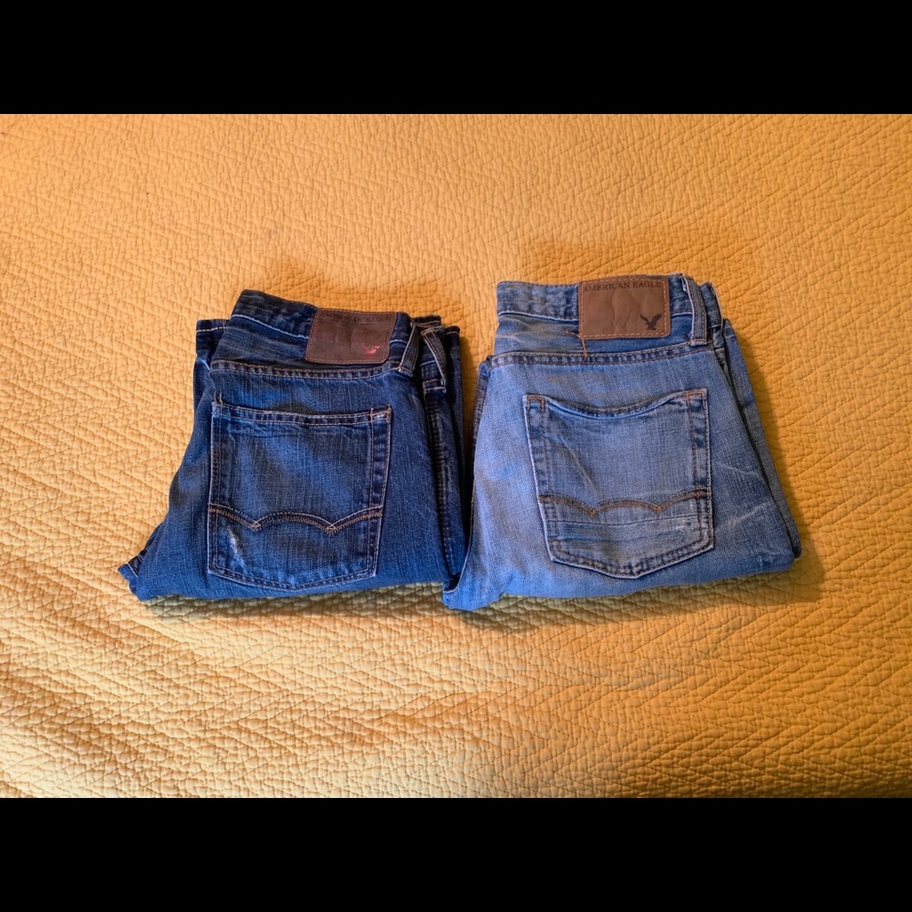American Eagle Men’s Jeans bootcut 2 pair 28x 28